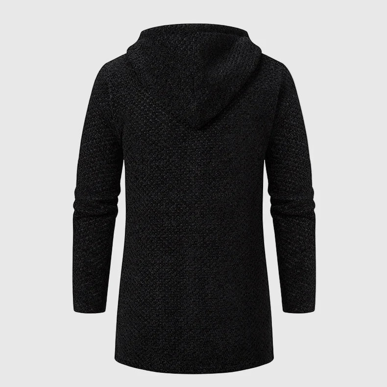 Lorenzo Vitali Textured Knit Hooded Coat